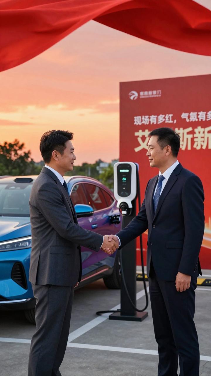 现场有多红，气氛有多浓！艾曼斯新能源汽车...第二张图