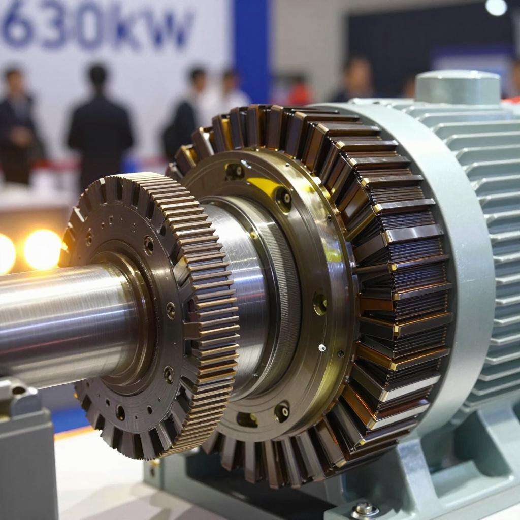 K展上这台630kW电机火了,挤出机能耗60%竟被它改写? K展上这台630kW电机火了,挤出机能耗60%竟被它改写?第一张图