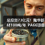总投资73亿元!隆华新材108吨/年 PA66项目...(图1) 总投资73亿元!隆华新材108吨/年 PA66项目...(图1)