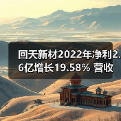 回天新材2022年净利2.6亿增长19.58% 营收同步攀升(图1) 回天新材2022年净利2.6亿增长19.58% 营收同步攀升(图1)