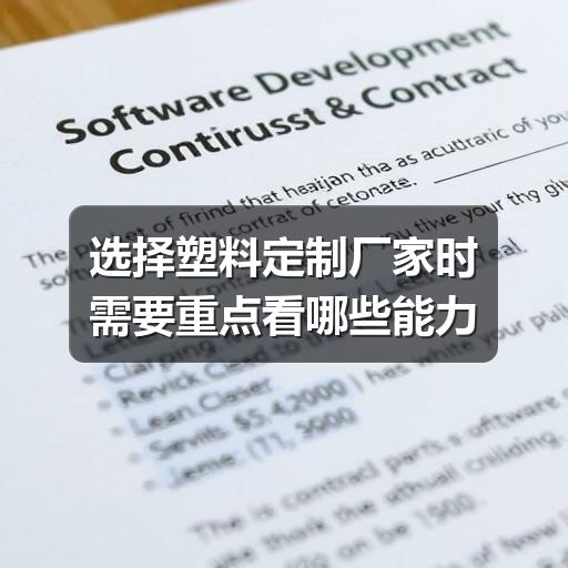 选择塑料定制厂家时需要重点看哪些能力(图3) 选择塑料定制厂家时需要重点看哪些能力